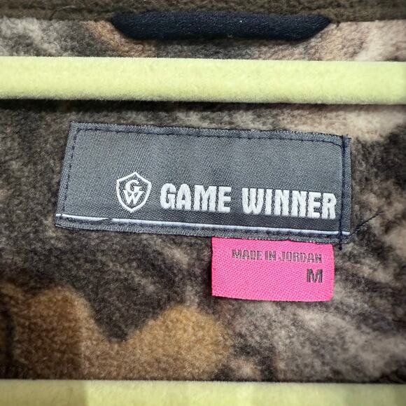 Game Winner Green Camo Full Zip Sweater Sz M - Picture 5 of 13
